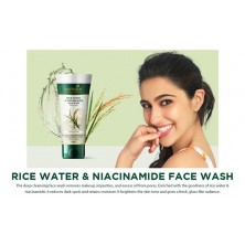 Biotique Rice Water & Niacinamide Gel Face Wash Removes Excess Oils & Reduce Blemishes of the Skin | Glass Skin | For Men & Women - 100ml
