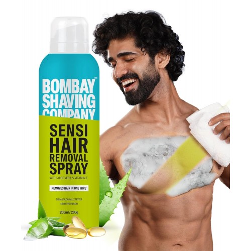 Bombay Shaving Company Sensi Hair Removal Spray - 200g | Painless & Irritation Free Spray (200 ml) | For Chest, Arms, Underarms & Legs | Pleasant Smell | Hair Removal Cream Spray