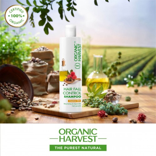 Organic Harvest Hairfall Control Shampoo: Castor Oil - 225ML Organic Harvest Hairfall Control Shampoo: Castor Oil - 225ML