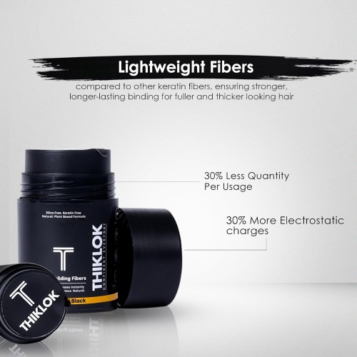 THIKLOK HAIR BUILDING FIBERS- NATURAL BLACK(2) 3.5GM