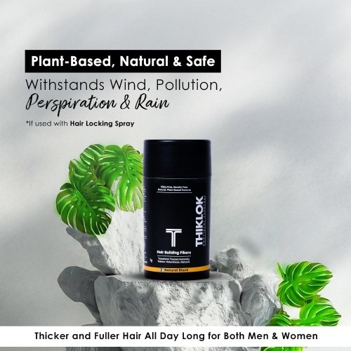 THIKLOK HAIR BUILDING FIBERS- NATURAL BLACK(2) 3.5GM