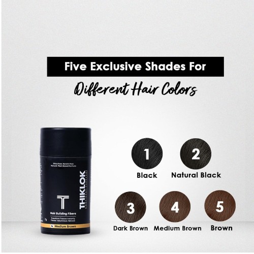 THIKLOK HAIR BUILDING FIBERS- NATURAL BLACK(2) 3.5GM